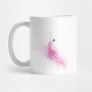 Ballerina in Motion Pink Spray Mug